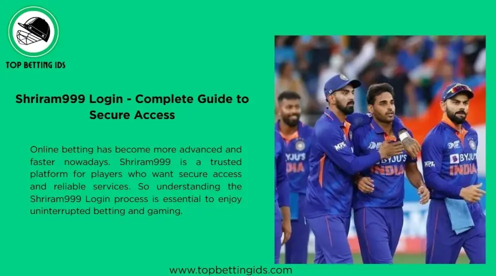Shriram999 Login - Top Betting Ids